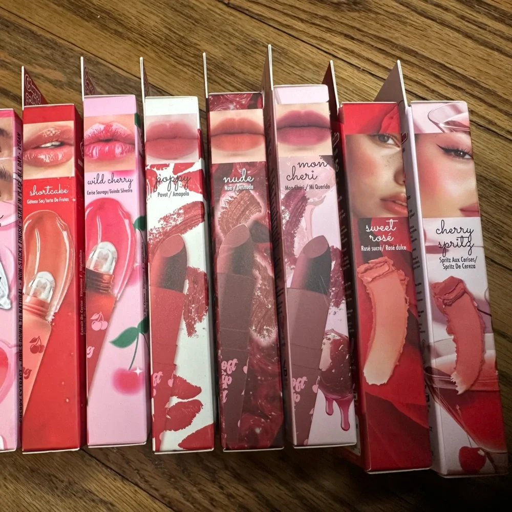 Ioni Cherry On Top Full Collection Limited Edition HTF Blush Balm Pink & Red